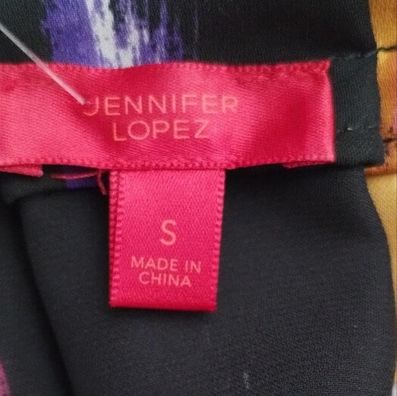 Jennifer Lopez women's size small midnight romance abstract long sleeve top - Picture 5 of 5